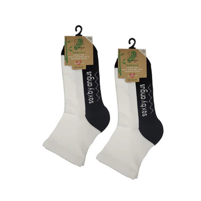 Bamboo a Quarter Crew Cushion Foot Loose Top socks