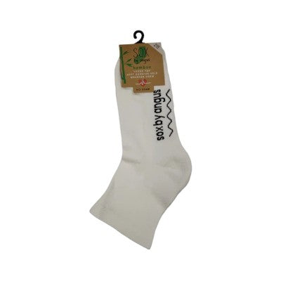 Bamboo a Quarter Crew Cushion Foot Loose Top socks