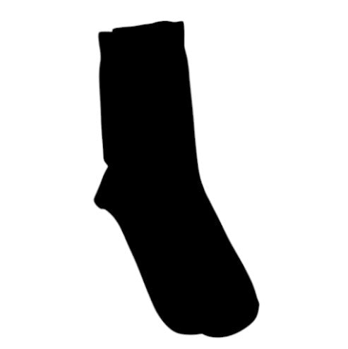 Black sock on a white background