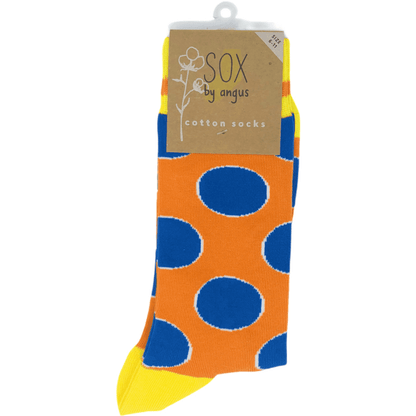 Orange and Blue Circles Socks