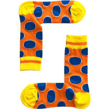 Orange and Blue Circles Socks