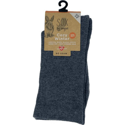 Angora Wool Blend Cushion Sole Loose Top Socks