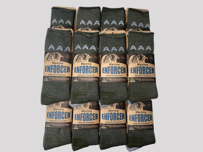 Australian Made Merino Enforcer Wool Work Socks - 1 Dozen Pack