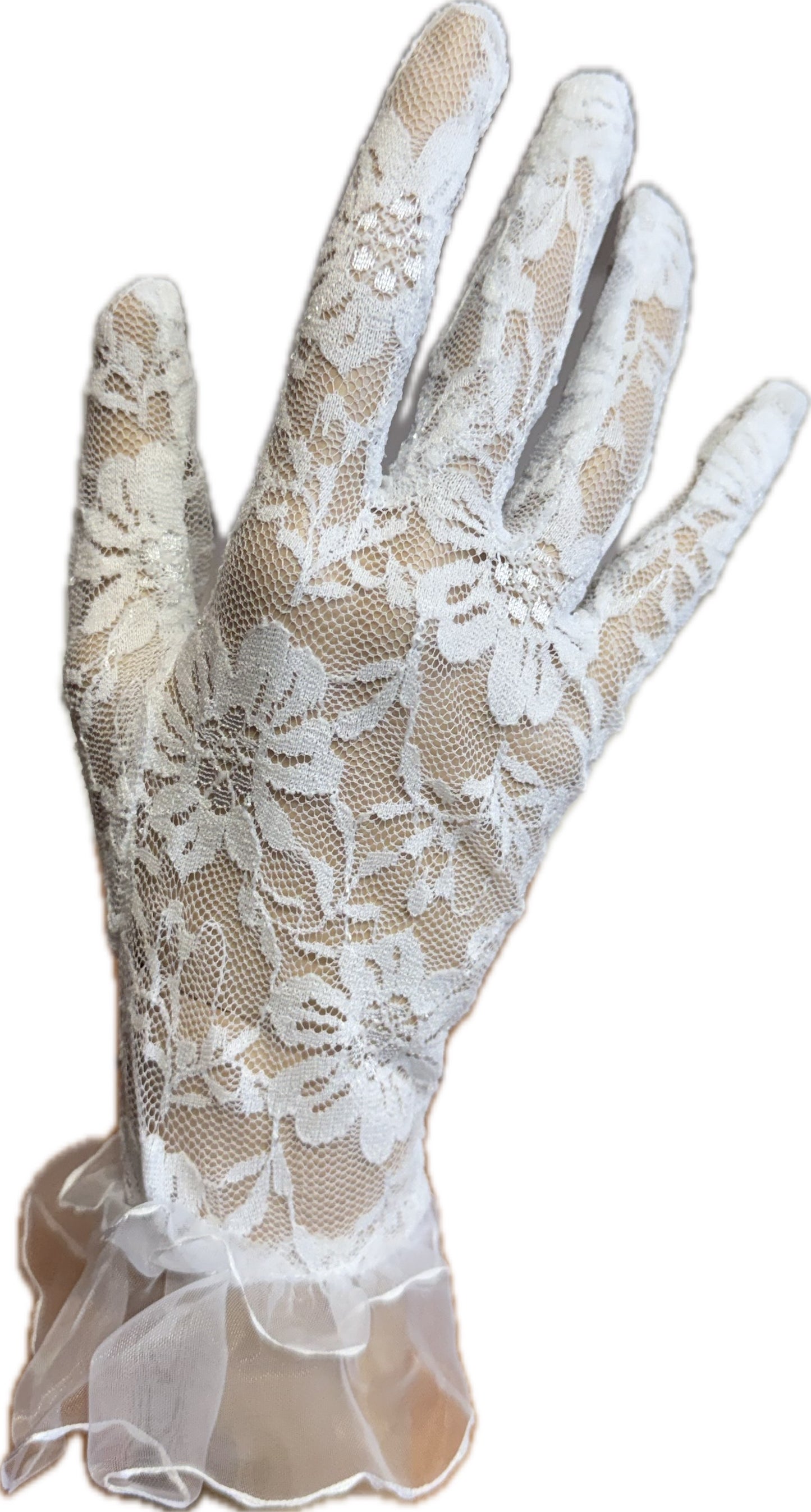 Lace Gloves - White - One Size