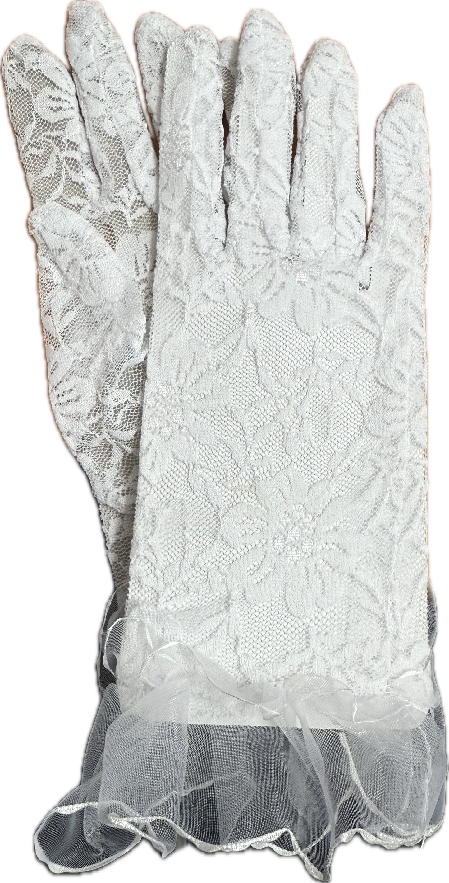 Lace Gloves - White - One Size