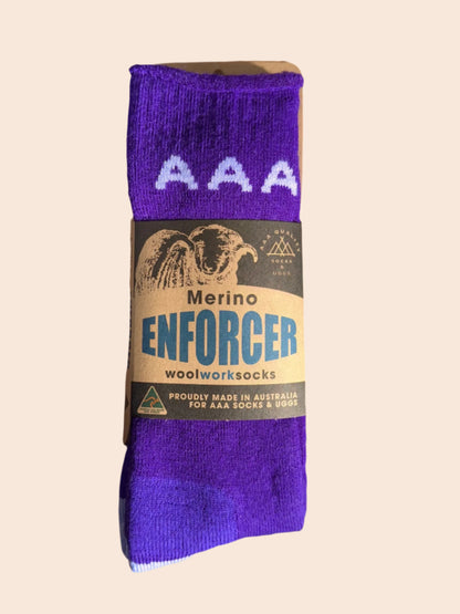 Australian Made Merino Enforcer Wool Work Socks