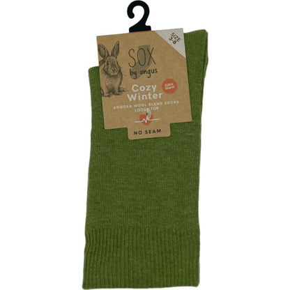 Angora Wool Blend Loose Top Socks