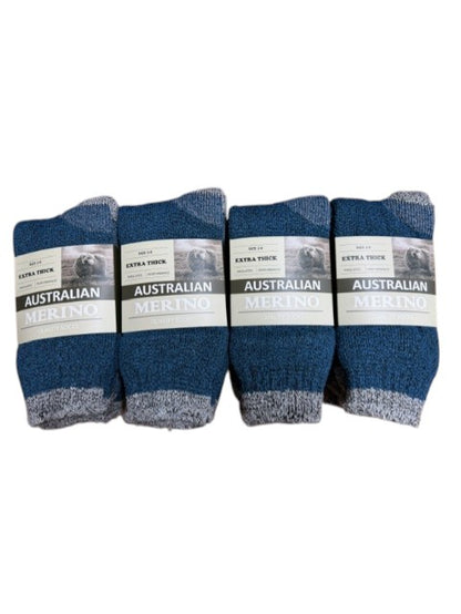 Dozen of navy socks with labels on a white background