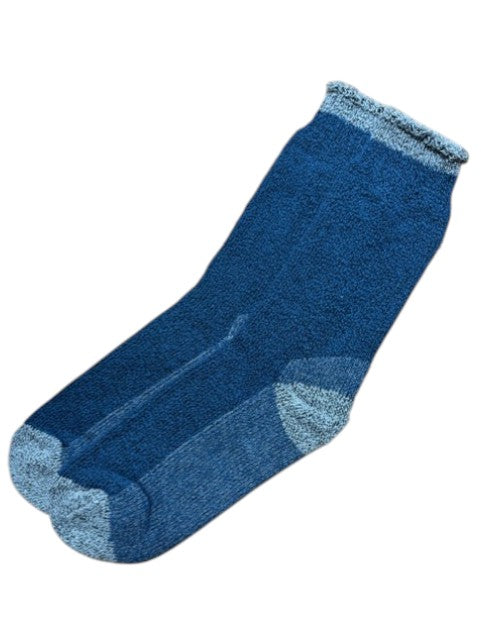 Blue sock on a white background