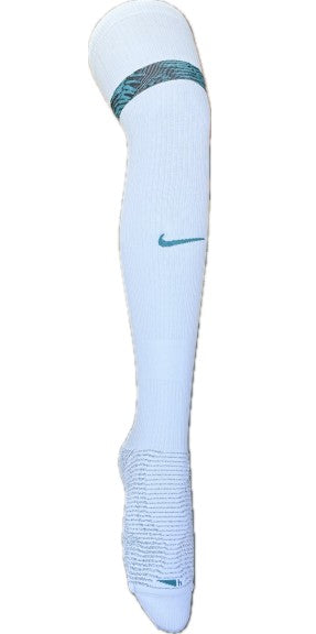 NIKE Soccer Socks Mens 10-11.5 White/Green