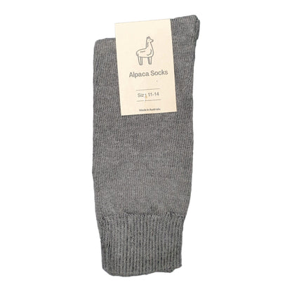 Alpaca Mid Weight Socks 11-14 Grey