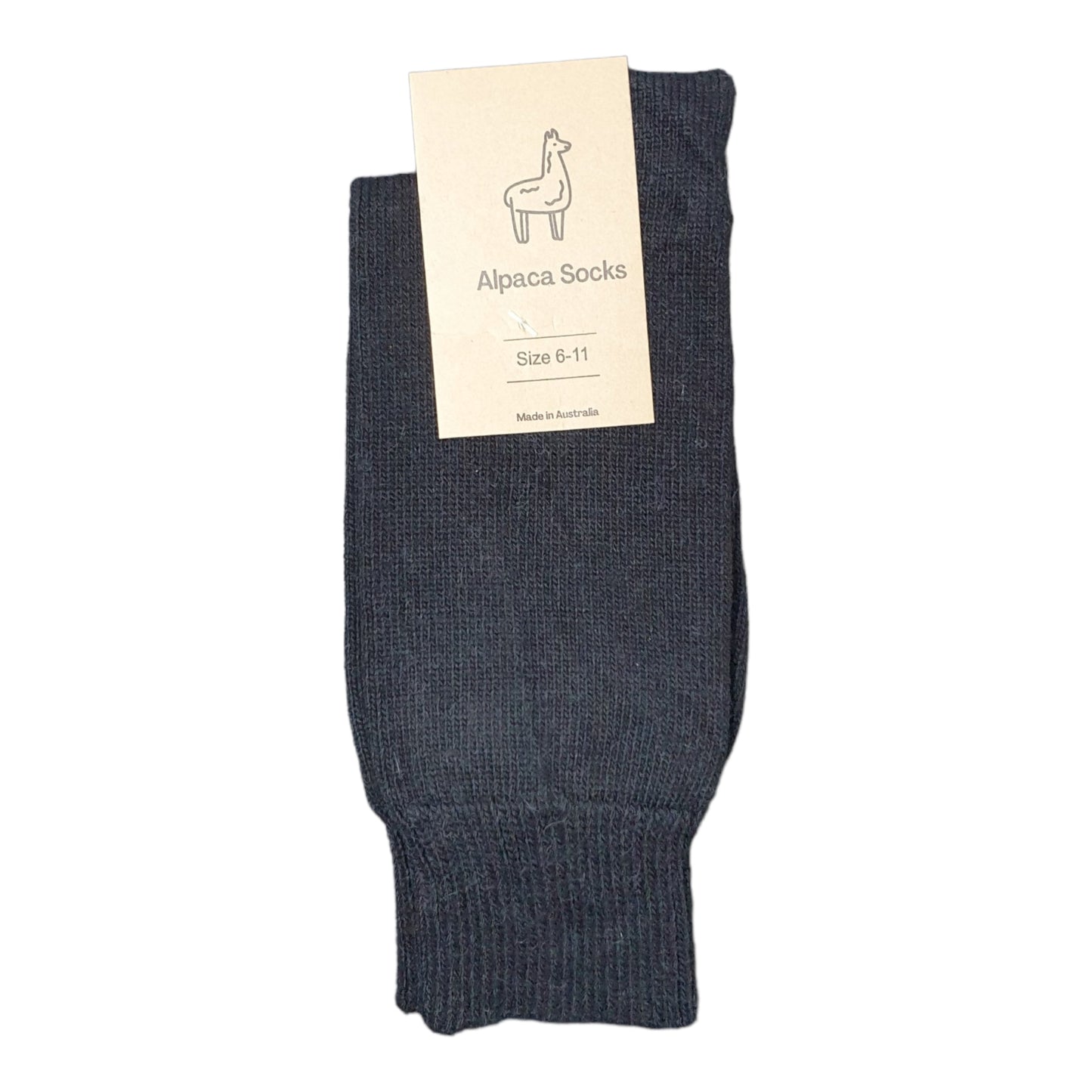 Alpaca Mid Weight Socks 11-14 Black