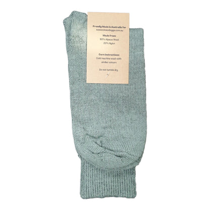 Alpaca Mid Weight Socks 6-11 Green