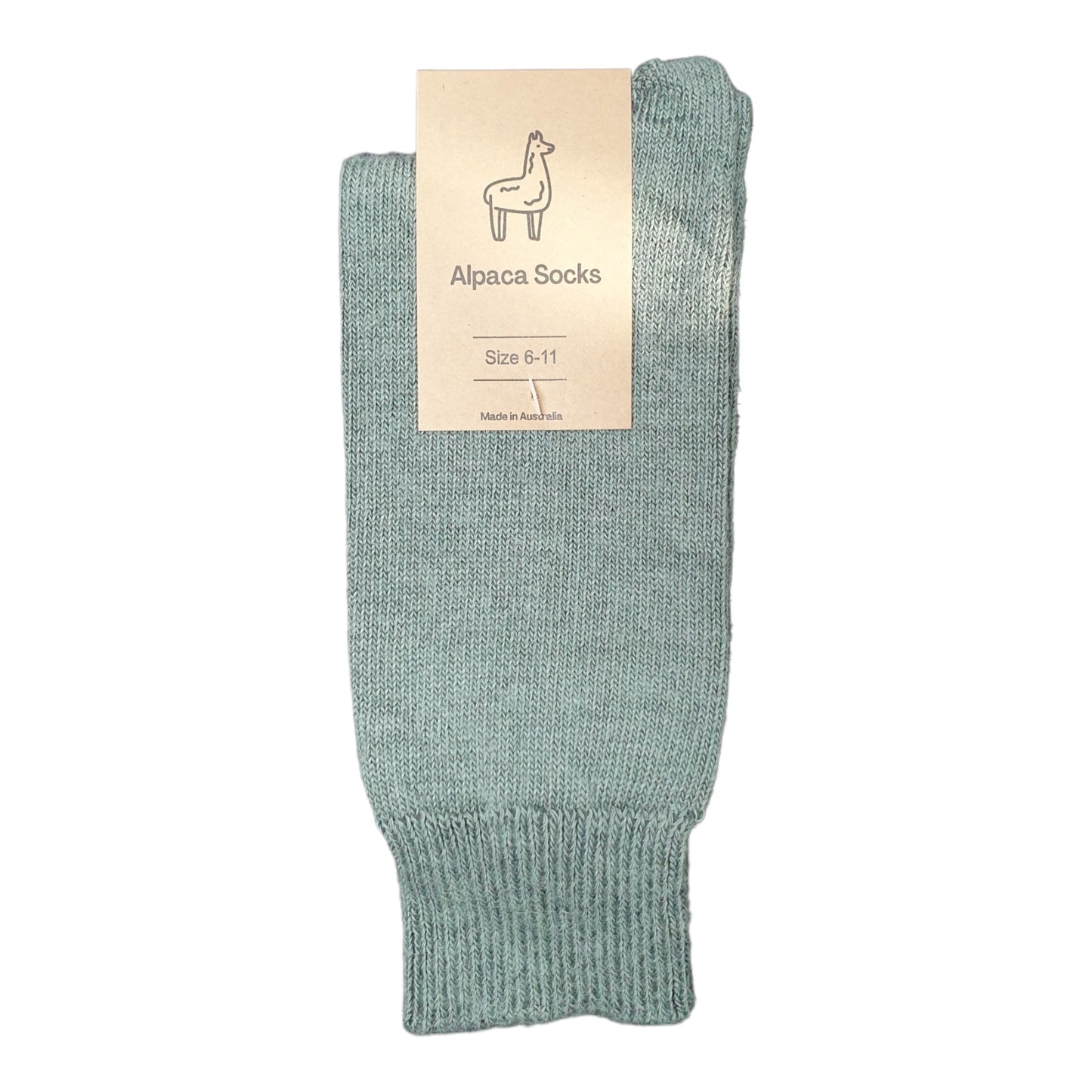 Alpaca Mid Weight Socks 6-11 Green