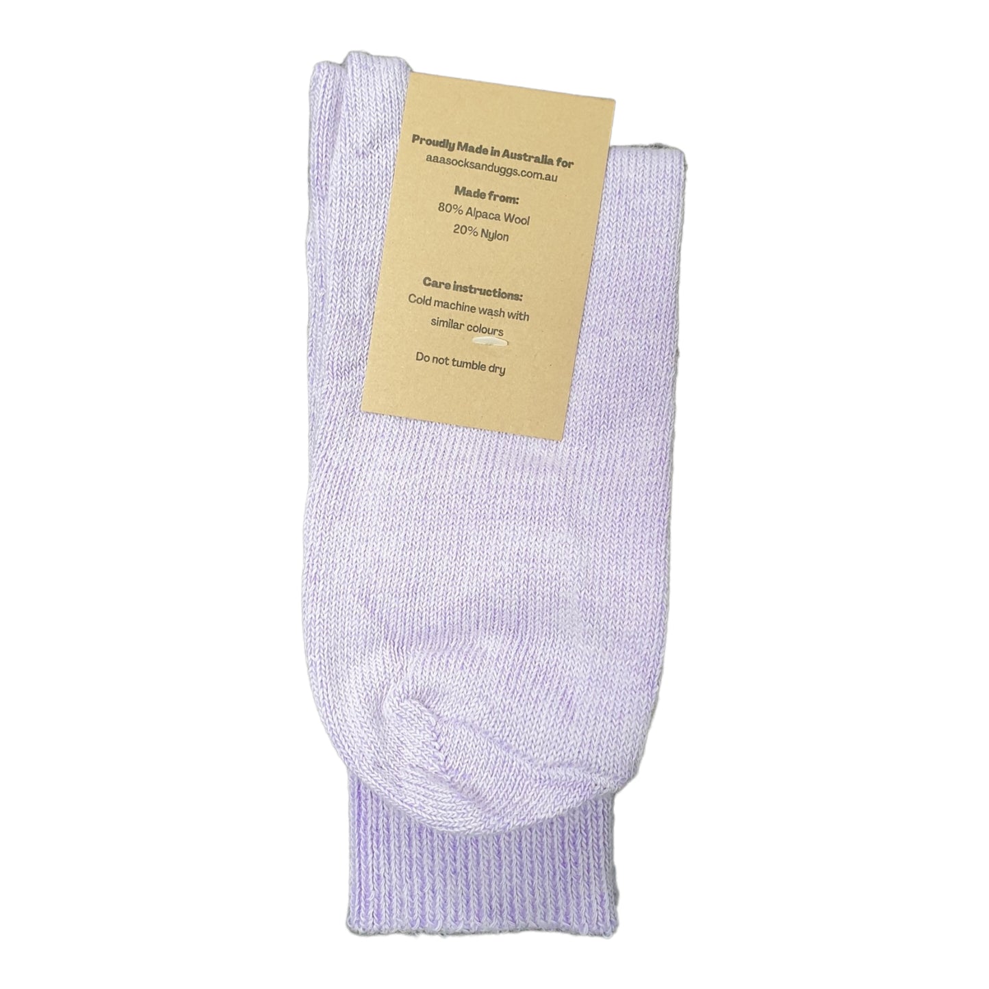 Alpaca Mid Weight Socks 6-11 Lilac