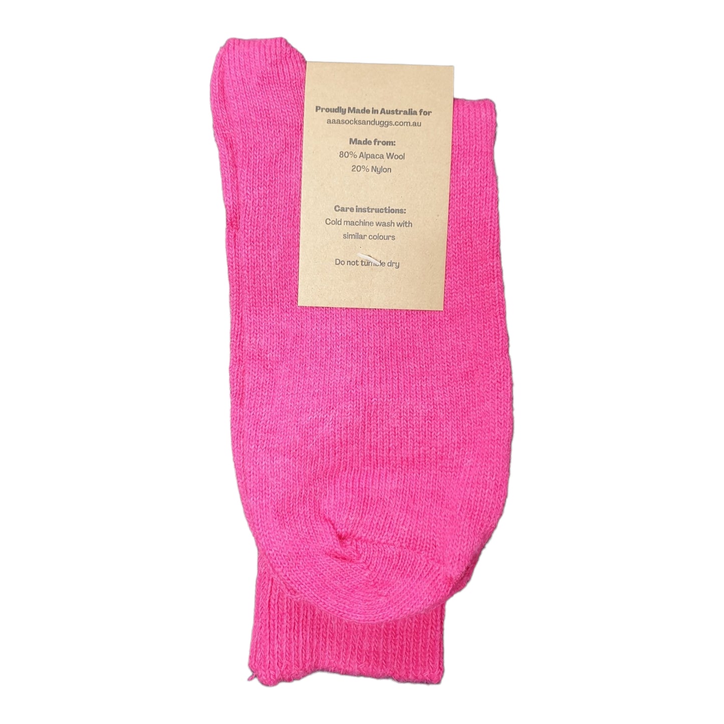 Alpaca Mid Weight Socks 6-11 Hot Pink