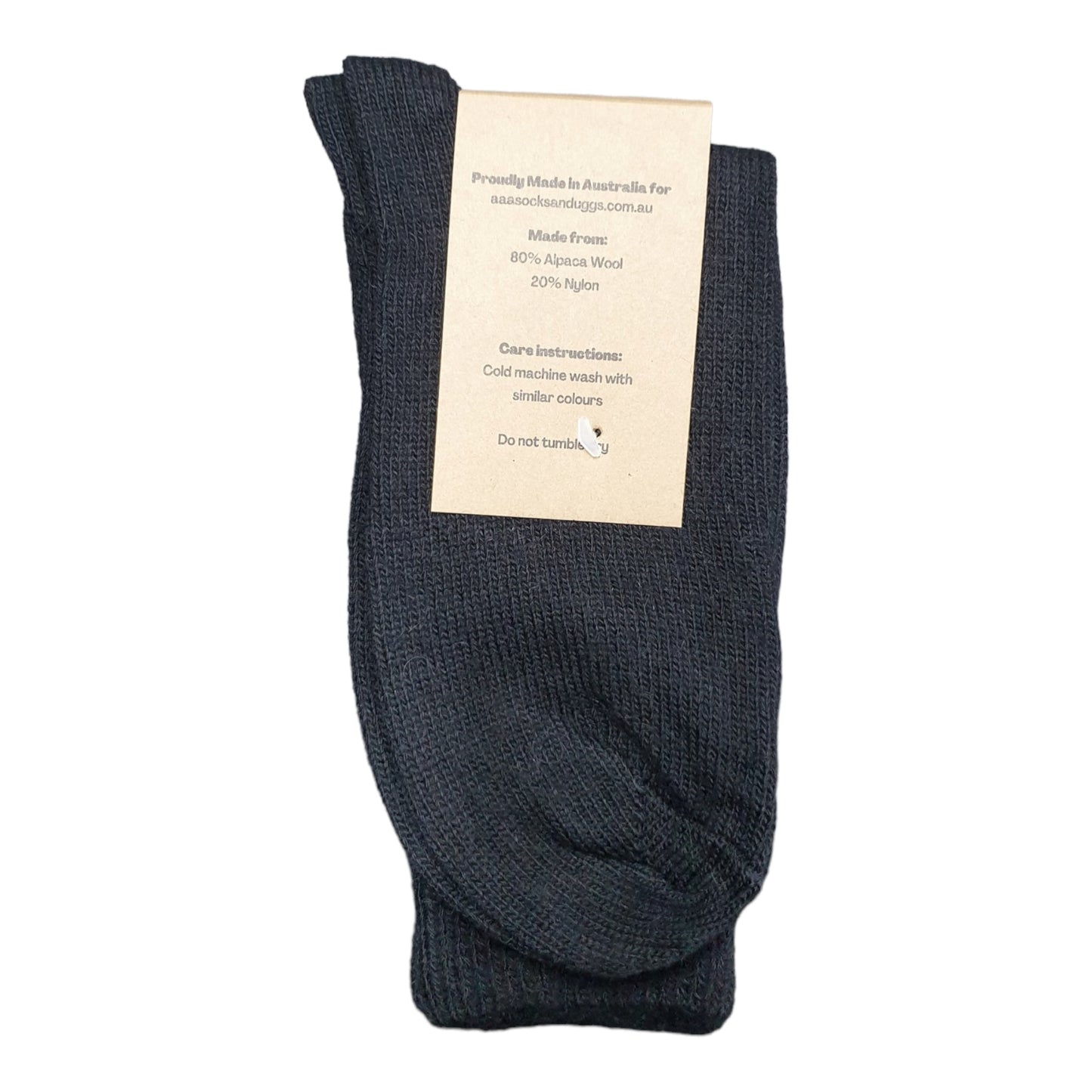 Alpaca Mid Weight Socks 3-8 Black