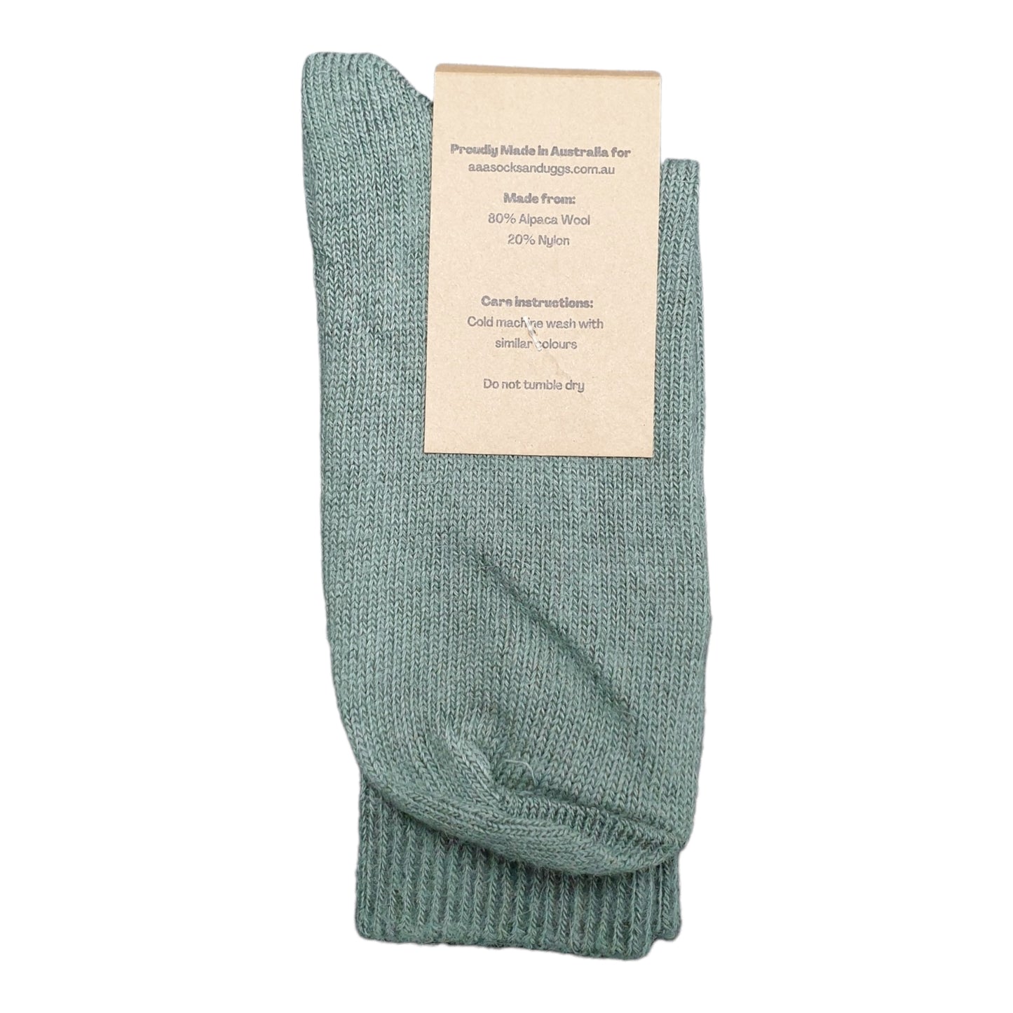 Alpaca Mid Weight Socks 3-8 Green