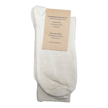 Alpaca Mid Weight Socks 3-8 Beige