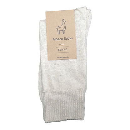 Alpaca Mid Weight Socks 3-8 Beige