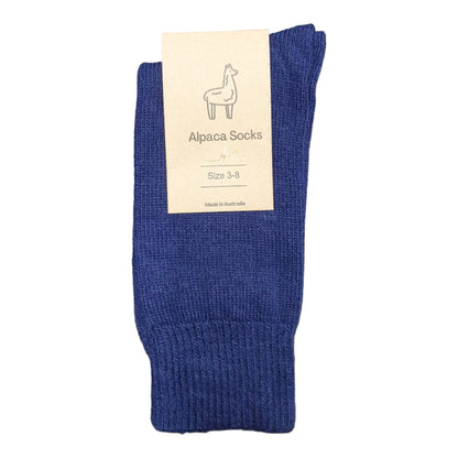 Alpaca Mid weight Socks 3-8 Navy