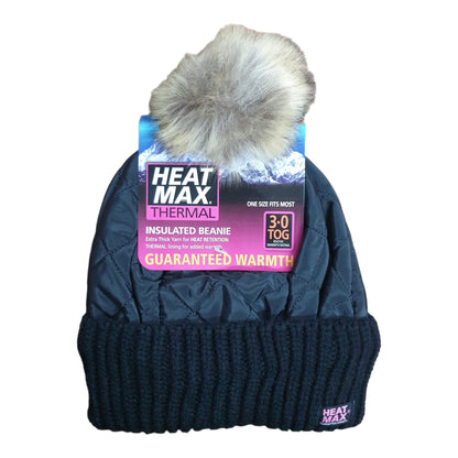 Heat Max Thermal Ladies Francis Beanie - Black