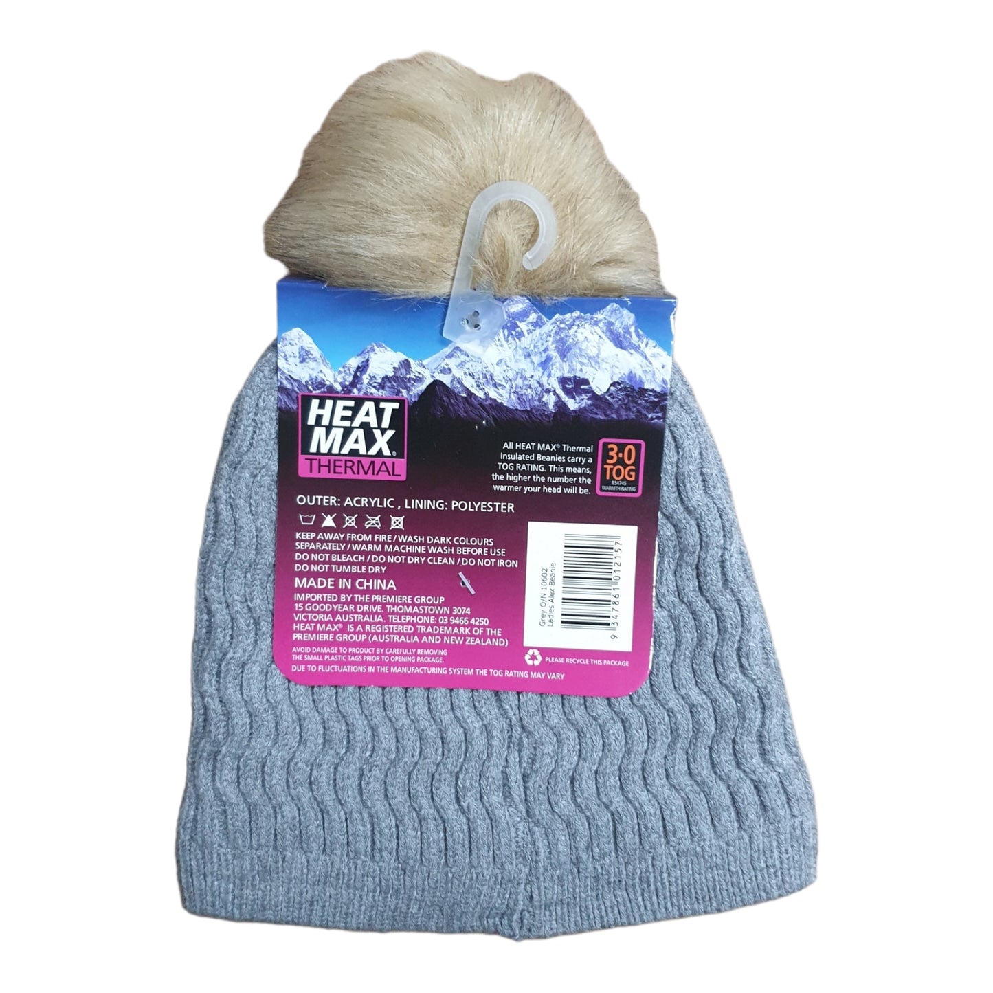 Heat Max Thermal Ladies Alex Beanie - Grey