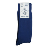 Merino Wool Fine Knit Dress Socks // 11-14 Navy
