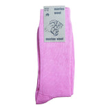 Merino Wool Fine Knit Dress Socks // 6-11 Pink