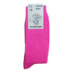 Merino Wool Fine Knit Dress Socks // 6-11 Hot Pink