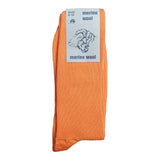 Merino Wool Fine Knit Dress Socks // 6-11 Orange