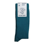 Merino Wool Fine Knit Dress Socks // 6-11 Forest Green
