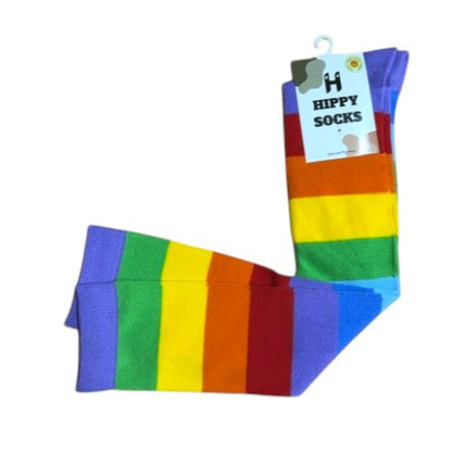 Knee high Rainbow Hippy Socks 7-11