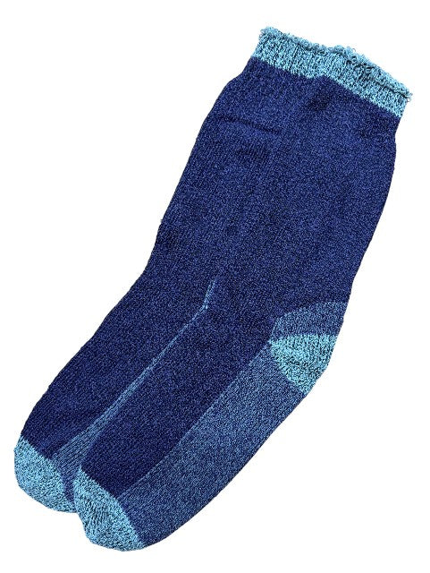 Purple socks on a white background