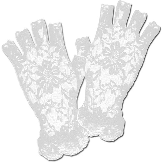 Lace Fingerless Gloves - One Size