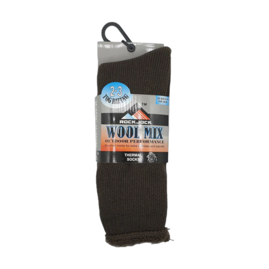 Rock Jock Wool Mix Sock 6-11 Army green