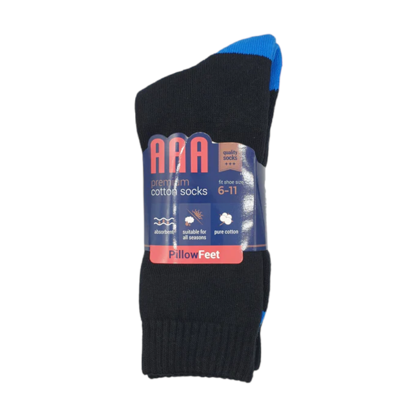 AAA Premium Cotton Socks 3 Pair Pack