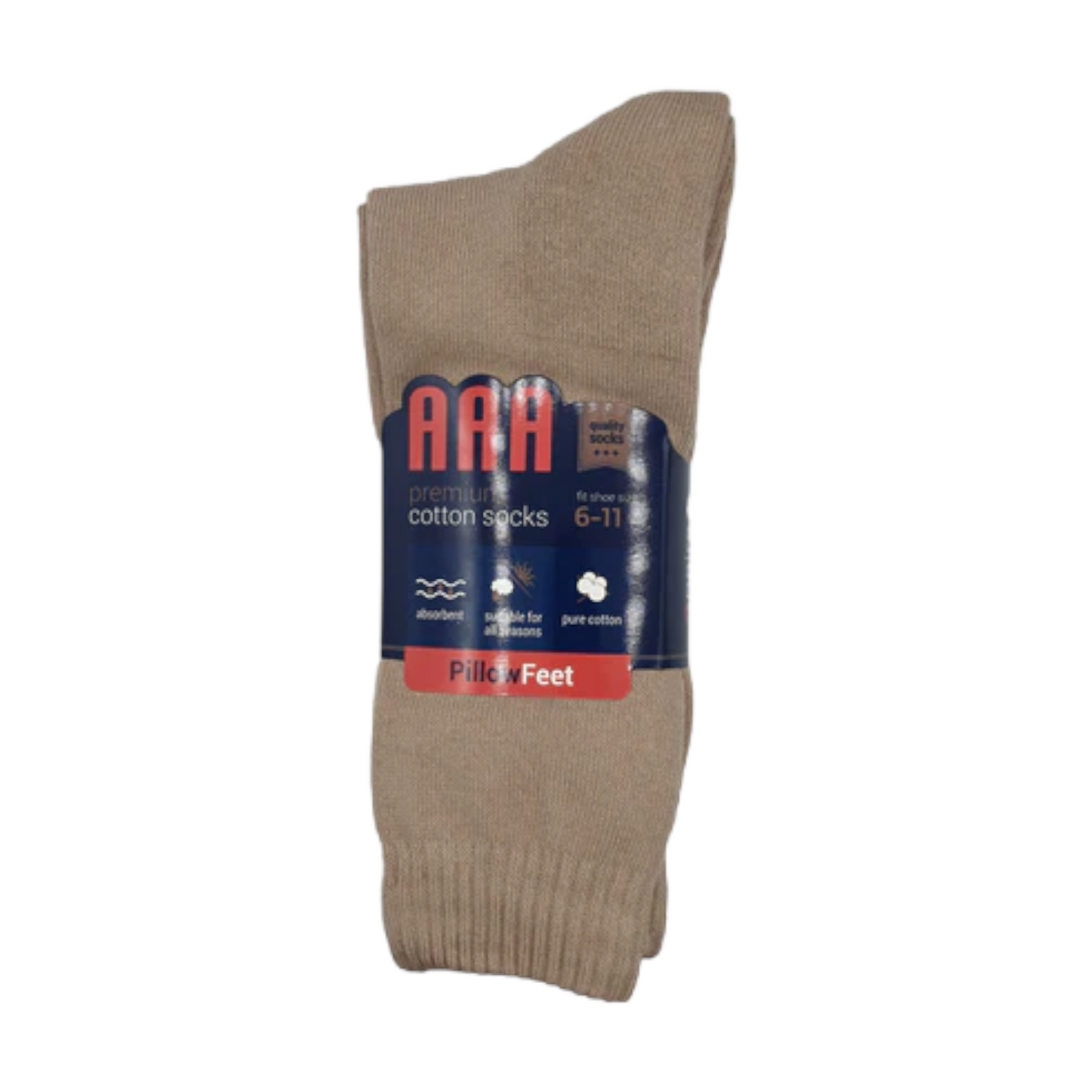 AAA Premium Cotton Socks 3 Pair Pack