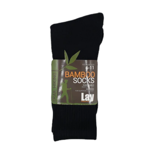 Bamboo Crew Length Trail Hiker Sport Socks 3 Pair Pack