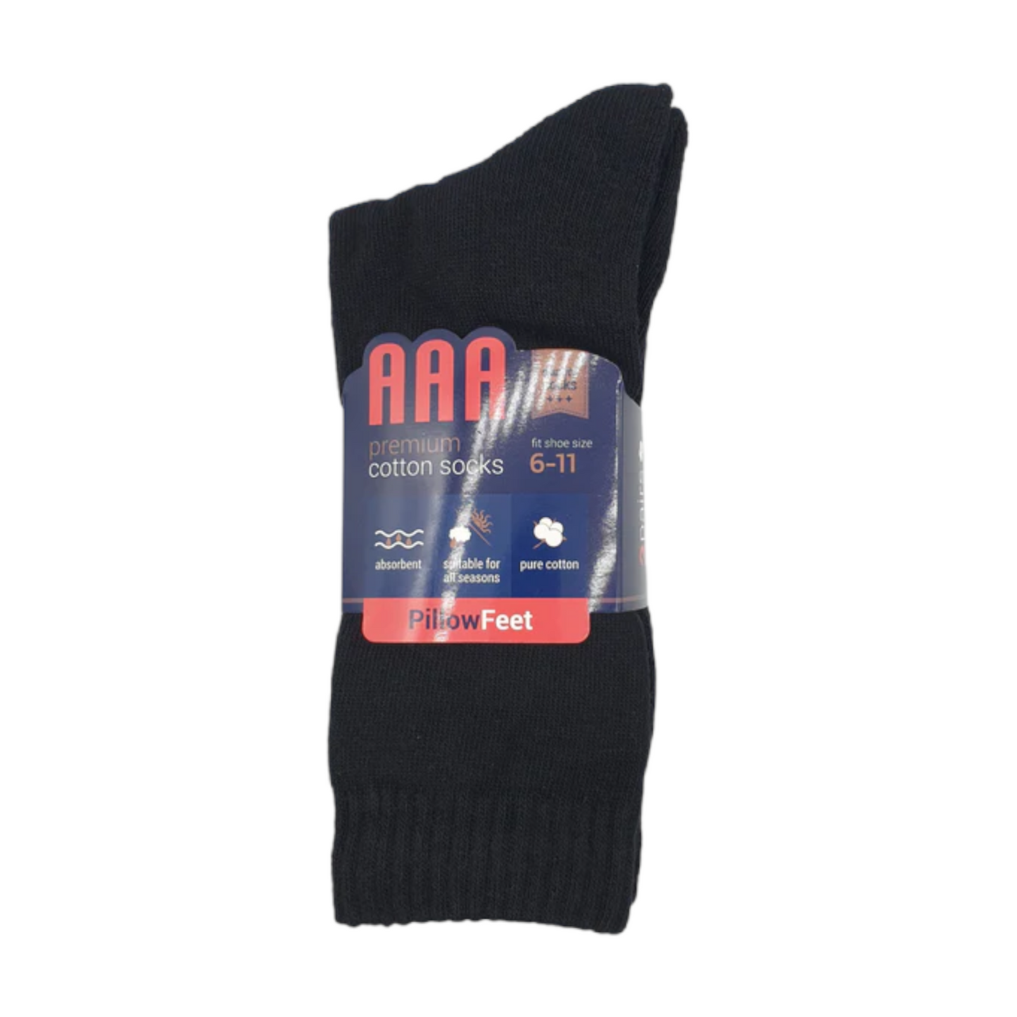 AAA Premium Cotton Socks 3 Pair Pack