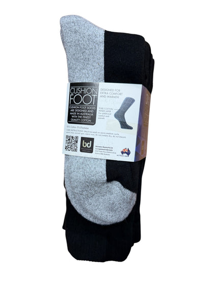 Australian Made Mid Weight Cotton Sport Socks 3 Pair Pack