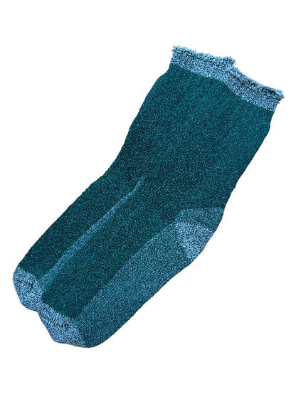 Blue sock on a white background