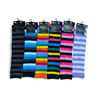 Fashion Knee high Rainbow Socks 2-8