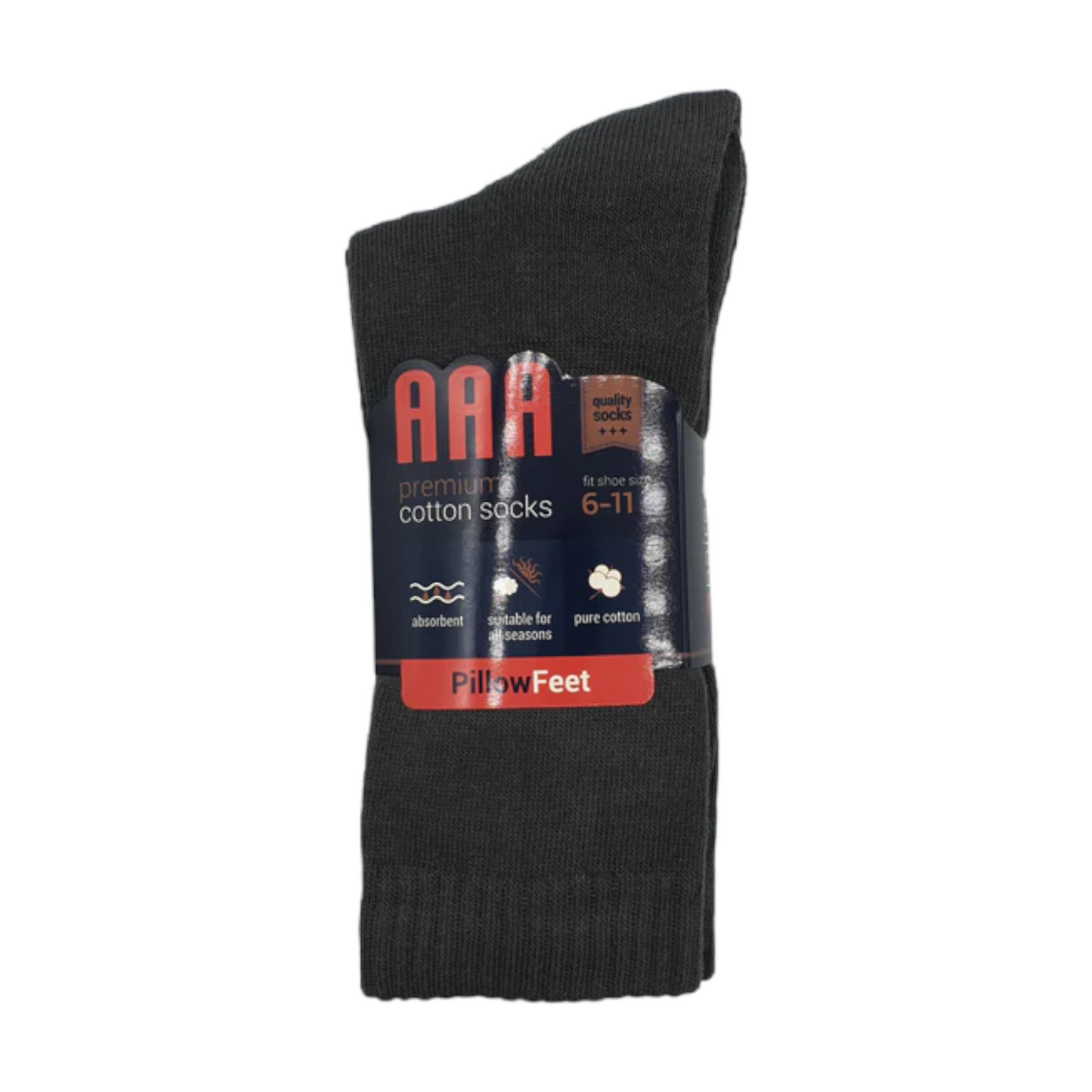 AAA Premium Cotton Socks 3 Pair Pack