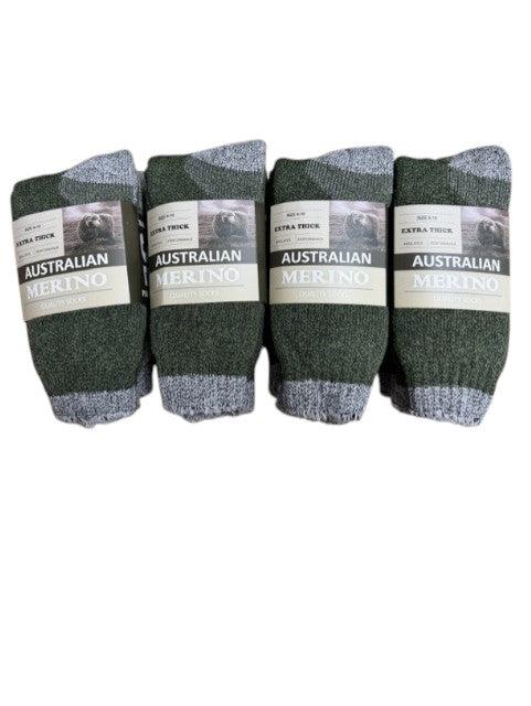 Extra Thick Insulates Wool Terry Quality Socks  1 Dozen