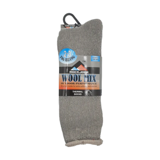 Rock Jock Wool Mix Sock 6-11 Marle