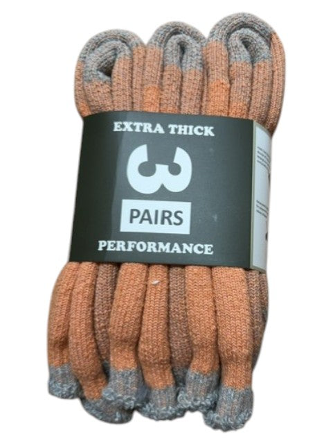 Pack of extra thick performance socks with a visible brand label on a white background