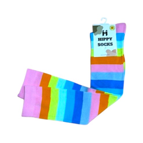 Knee high Rainbow Hippy Socks 7-11