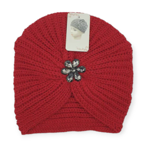 Knitted Style Beanie Red