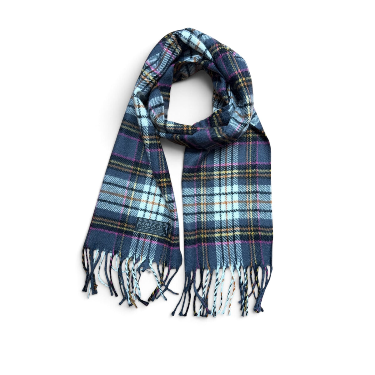 Cashmere Feel Multi-Colour Check Scarf